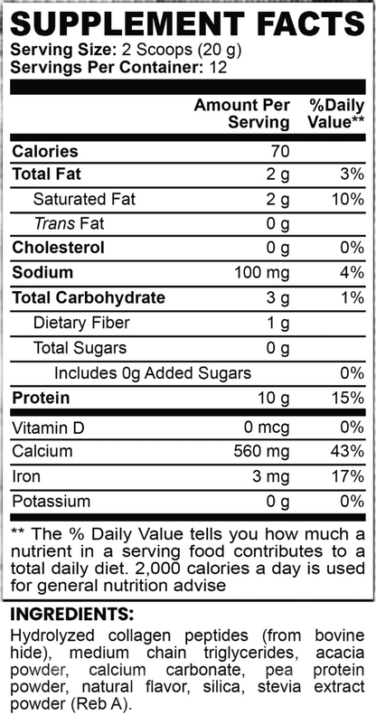 Grass-Fed Collagen Creamer (Vanilla)